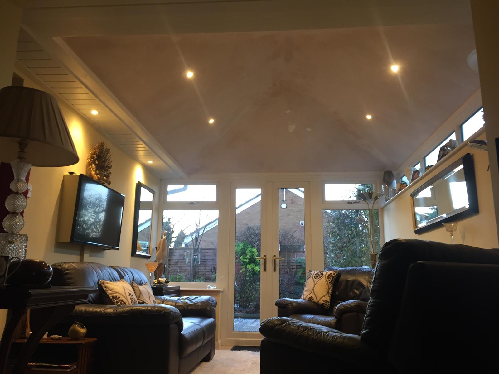 Plastered ceiling